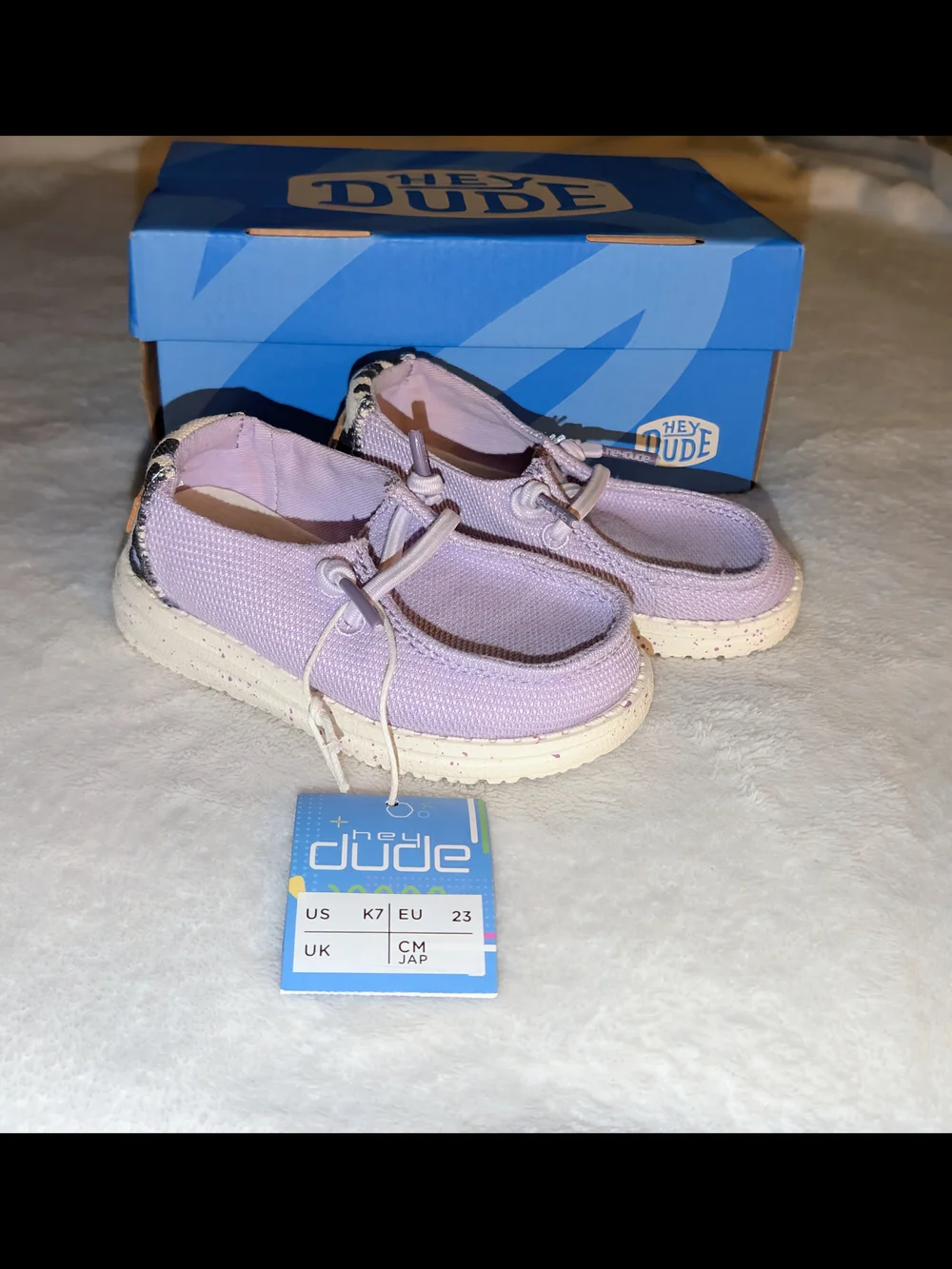HEYDUDE Wendy Toddler Funk Leo Violet Size 7 New With Tags